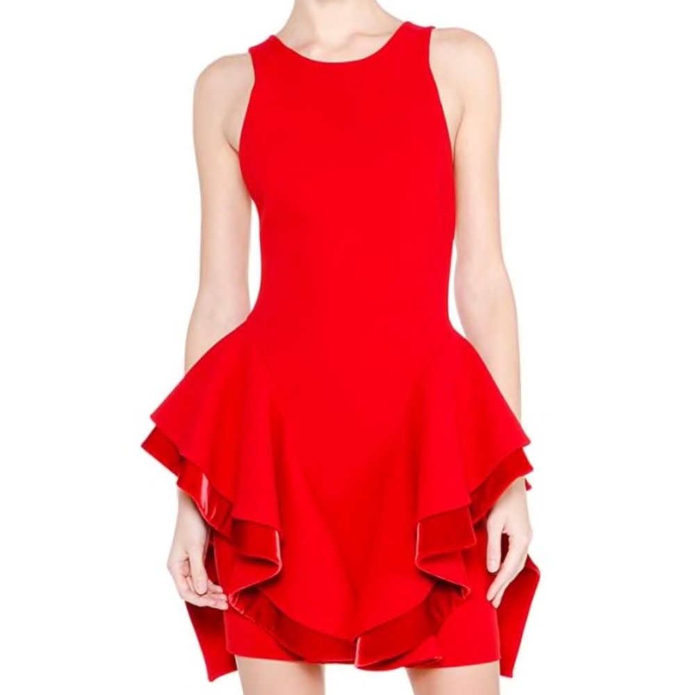 Giorgio Armani Ruffle Skirt Cocktail Dress